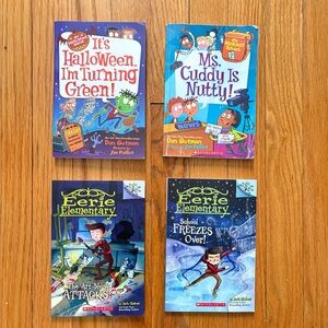 My Weird School/Eerie Elementary 4 Book Lot Paperback Dan Gutman Jack Chabert